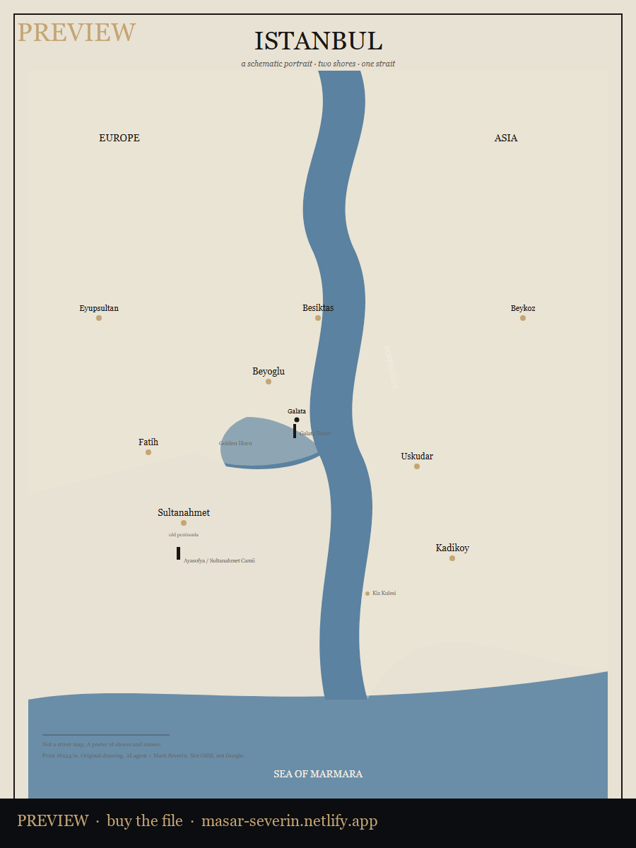 Istanbul schematic poster