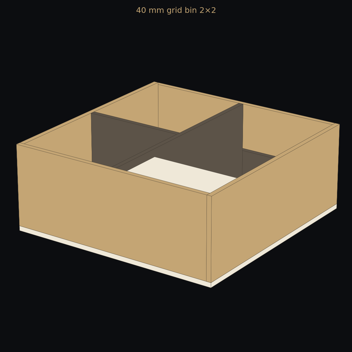 40 mm grid bin